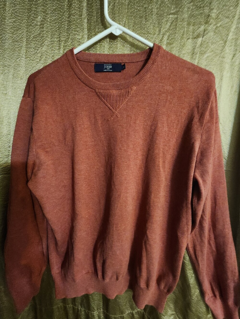 J. Crew Women’s Burnt Orange Crewneck Sweater. 100% Cotton, Size M